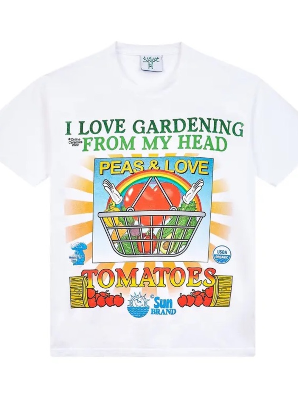 Online Ceramics The Garden Of Your Heart Tee -  'White'